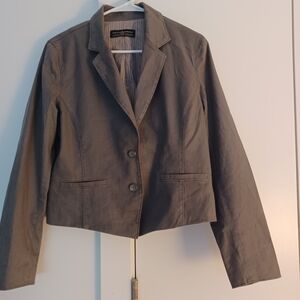 Peruvian Connection Linen Cotton Jacket 12 Green Khaki Lightweight